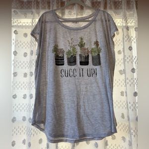 Cute plant boxy tee